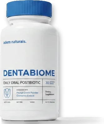 DentaBiome single bottle of 30 oral postbiotic chewable tablets